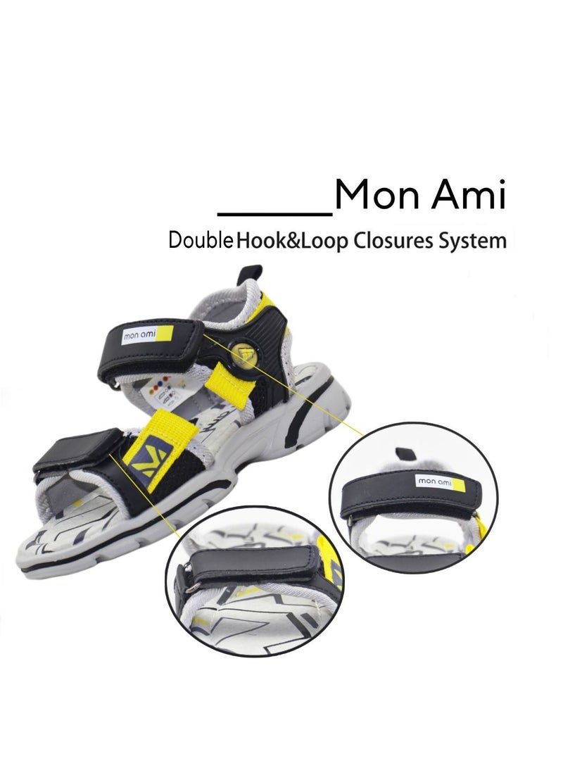 Mon Ami Boys and Kids Sandals | Soft Bottom, Velcro Strap Children Sports Sandals Unisex - Summer Baby Boy Sandals for Beach, Outdoor & Seaside | Casual Sandals for Toddler Girls, Boys & Kids