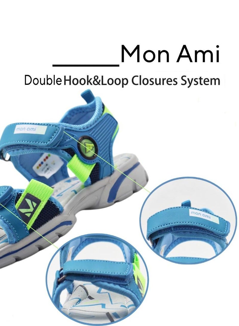 Mon Ami Boys and Kids Sandals | Soft Bottom, Velcro Strap Children Sports Sandals Unisex - Summer Baby Boy Sandals for Beach, Outdoor & Seaside | Casual Sandals for Toddler Girls, Boys & Kids