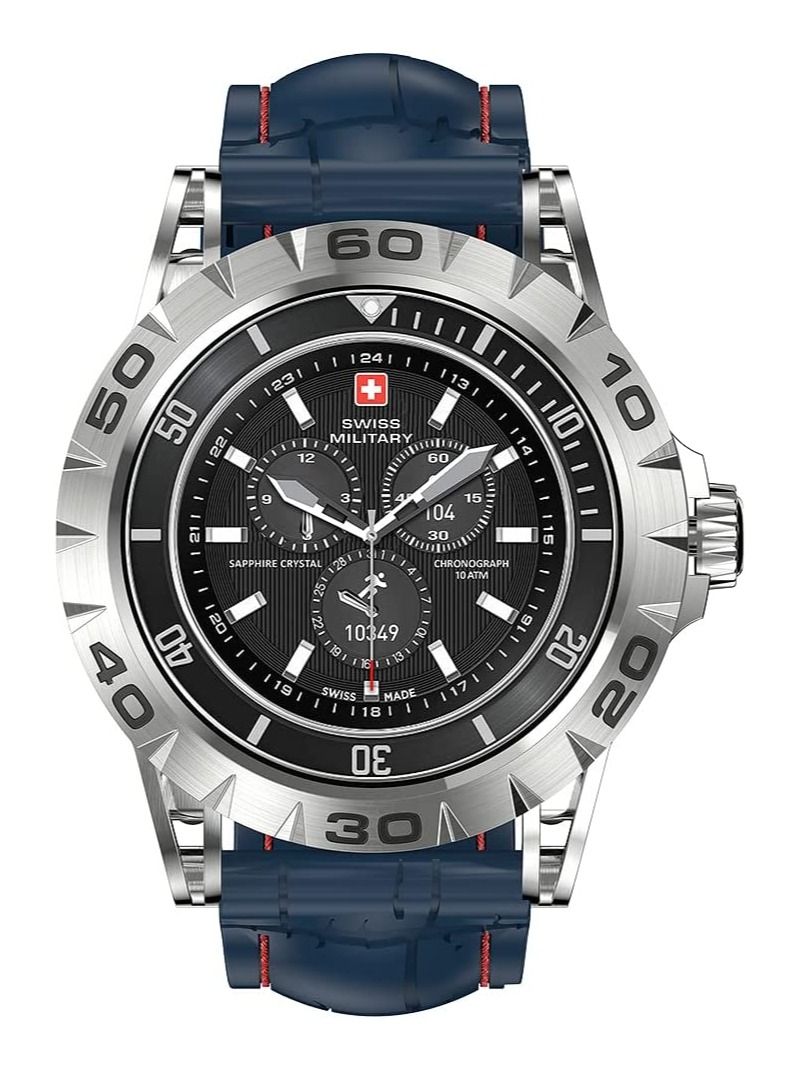 Swiss Military Dom 2 Smartwatch: Receive & Make Calls, Sport Features, Heart Rate/Blood Pressure/Oxygen Level Monitoring, Magnetic Charging, 5-7 Days Battery Life Compatible with iOS/Android. -  Blue