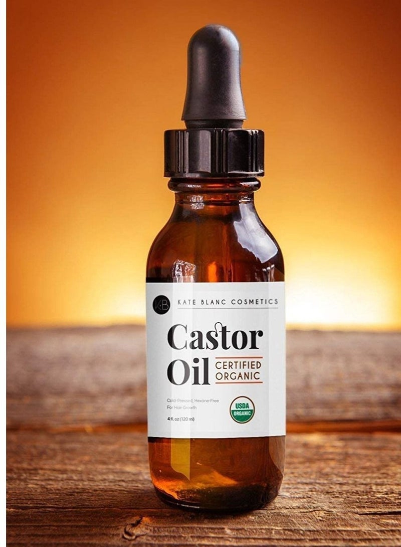 Castor oil stimulate growth for eyelashes eyebrows hair skin moisturizer and oil cleanse 120 ml