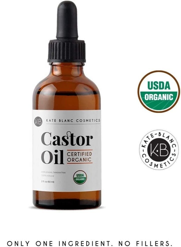 Castor oil stimulate growth for eyelashes eyebrows hair skin moisturizer and oil cleanse 120 ml