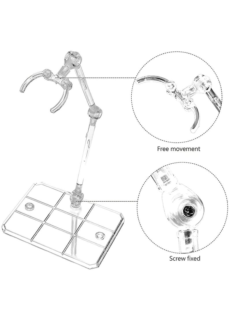 Action Figure Stand, Assembled Display Stand Base, Sturdy Transparent Doll Model Holder, Assembly for 6