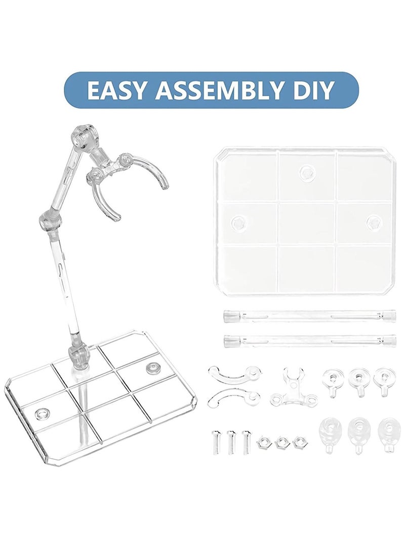 Action Figure Stand, Assembled Display Stand Base, Sturdy Transparent Doll Model Holder, Assembly for 6