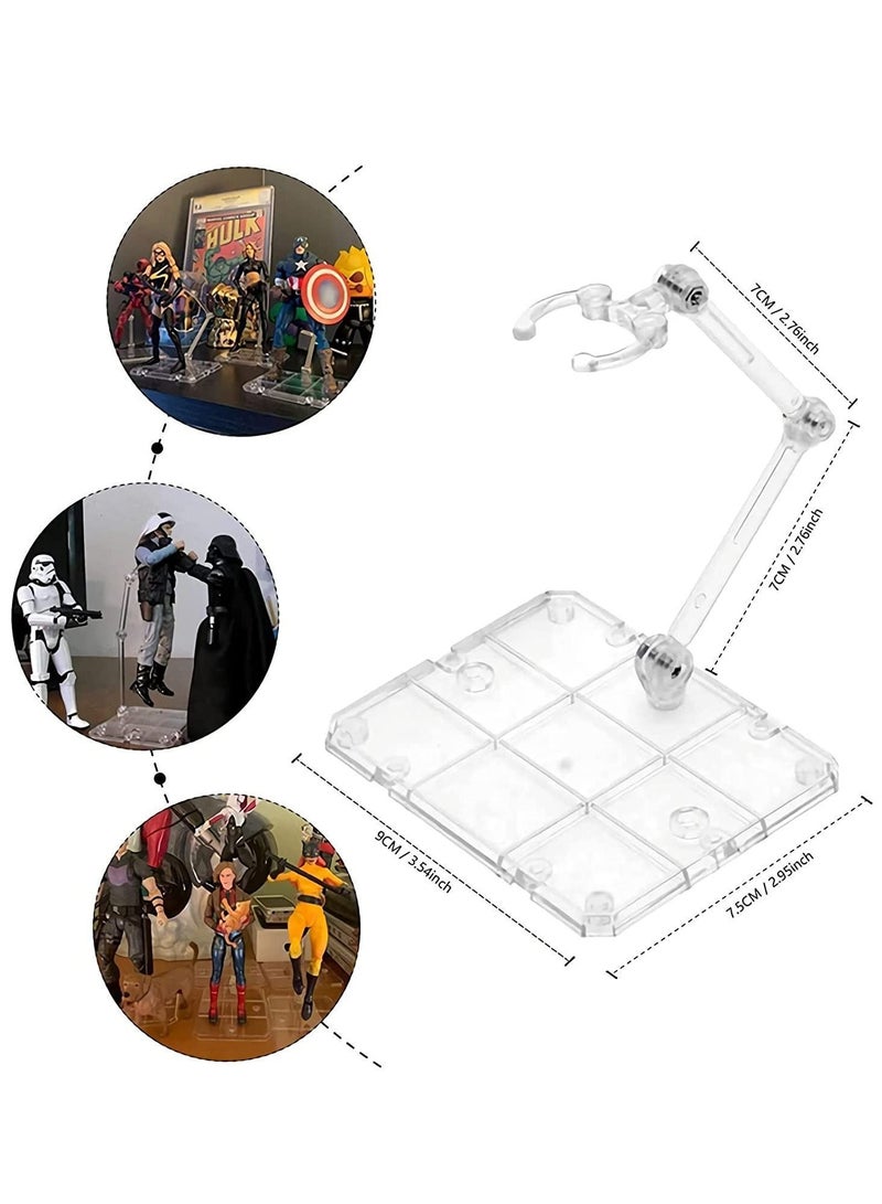 Action Figure Stand, Assembled Display Stand Base, Sturdy Transparent Doll Model Holder, Assembly for 6