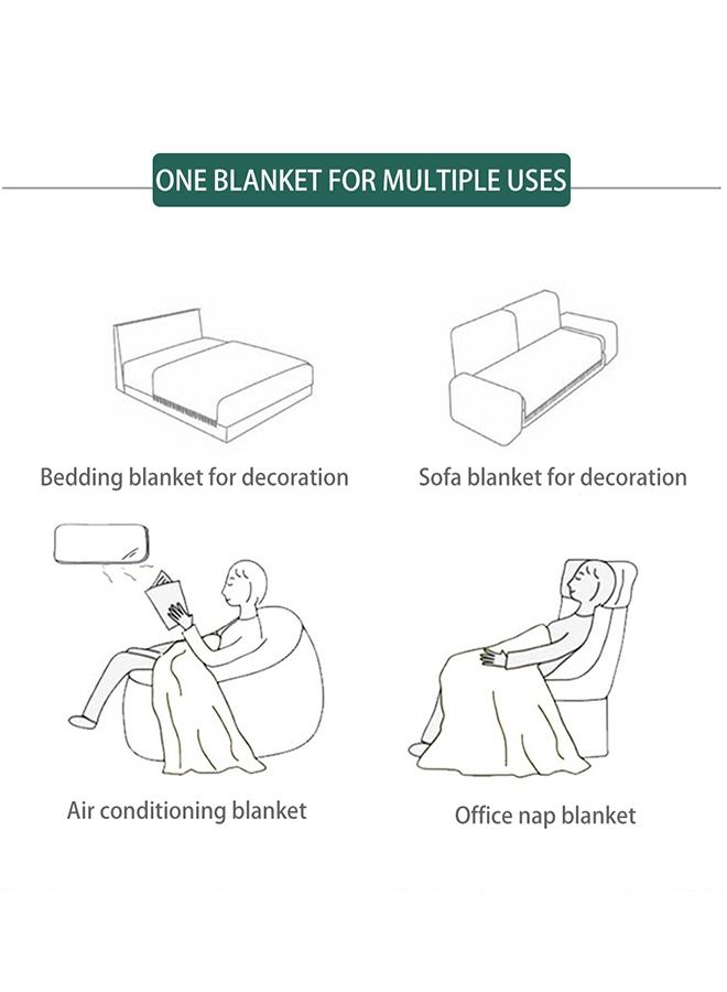 Soft Cozy Knit Blanket with Tassels for Couch and Bed Yellow