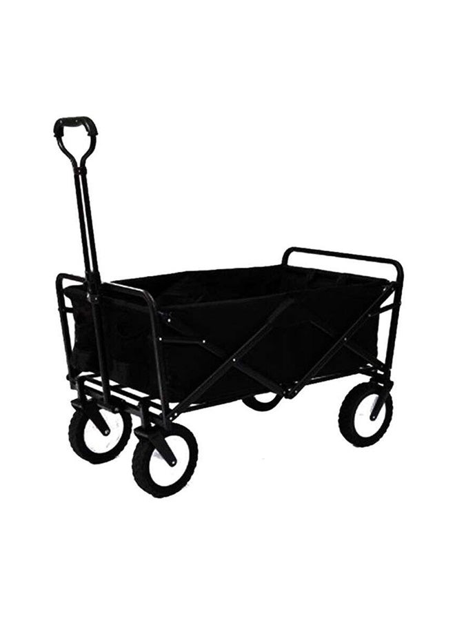 Multi-Function Outdoor Folding Push Wagon Cart With Two Mesh Cup Holders And Adjustable Handle 81 x 57 x 48cm