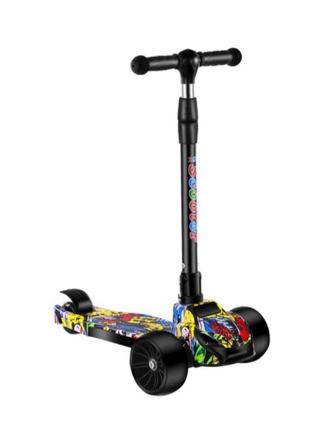 Durable Foldable Light-Up Pro Electric Scooter Black 86x61x29cm