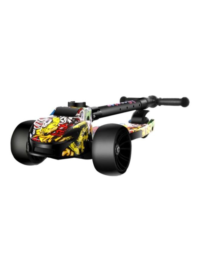 Durable Foldable Light-Up Pro Electric Scooter Black 86x61x29cm