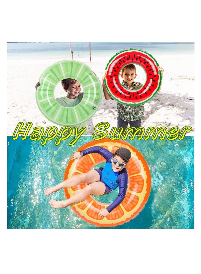 Children's inflatable swimming rings, summer beach swimming pool equipment 3 pieces