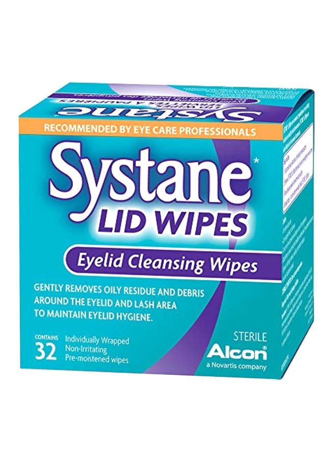 32-Piece Lid Wipes Eyelid Cleansing Wipes