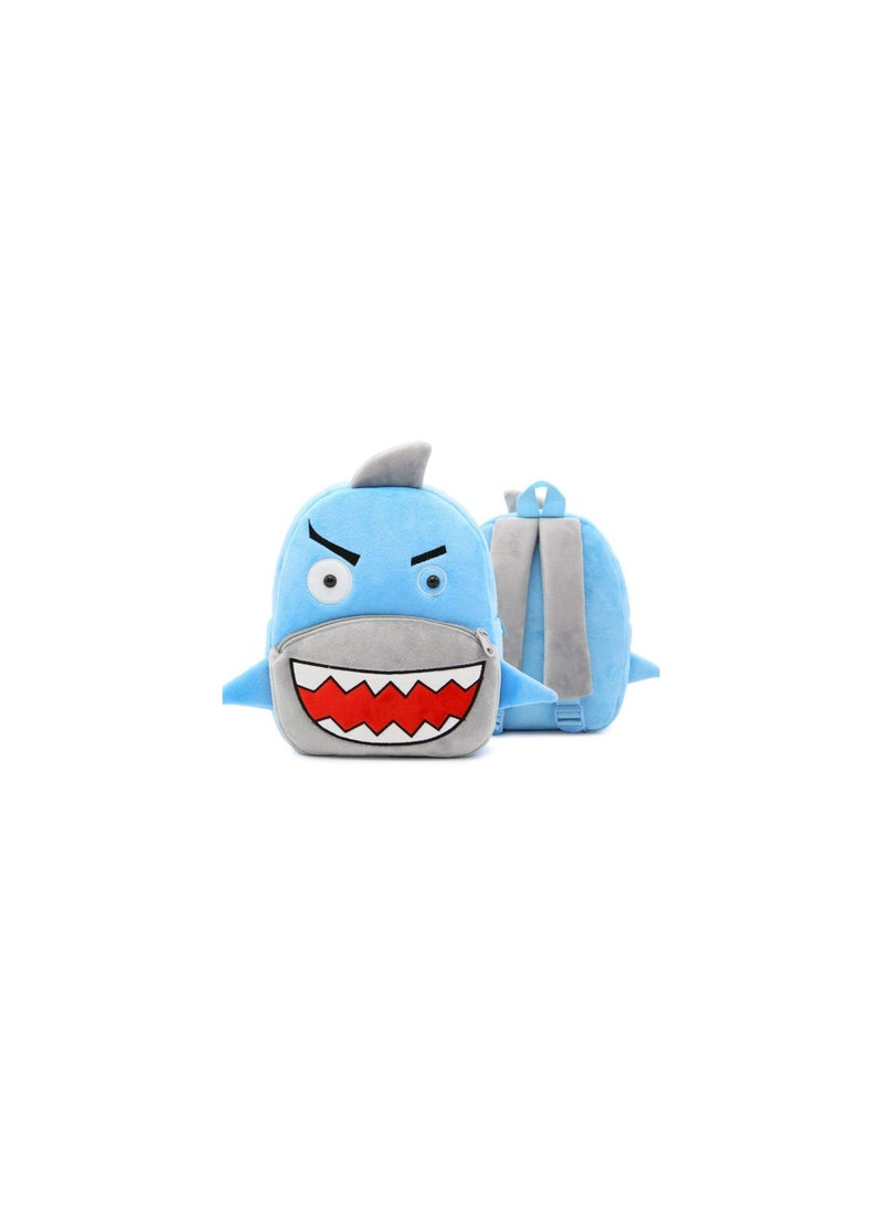Soft Sky Shark , school bag ,Velvet Plush Bag for Kids.