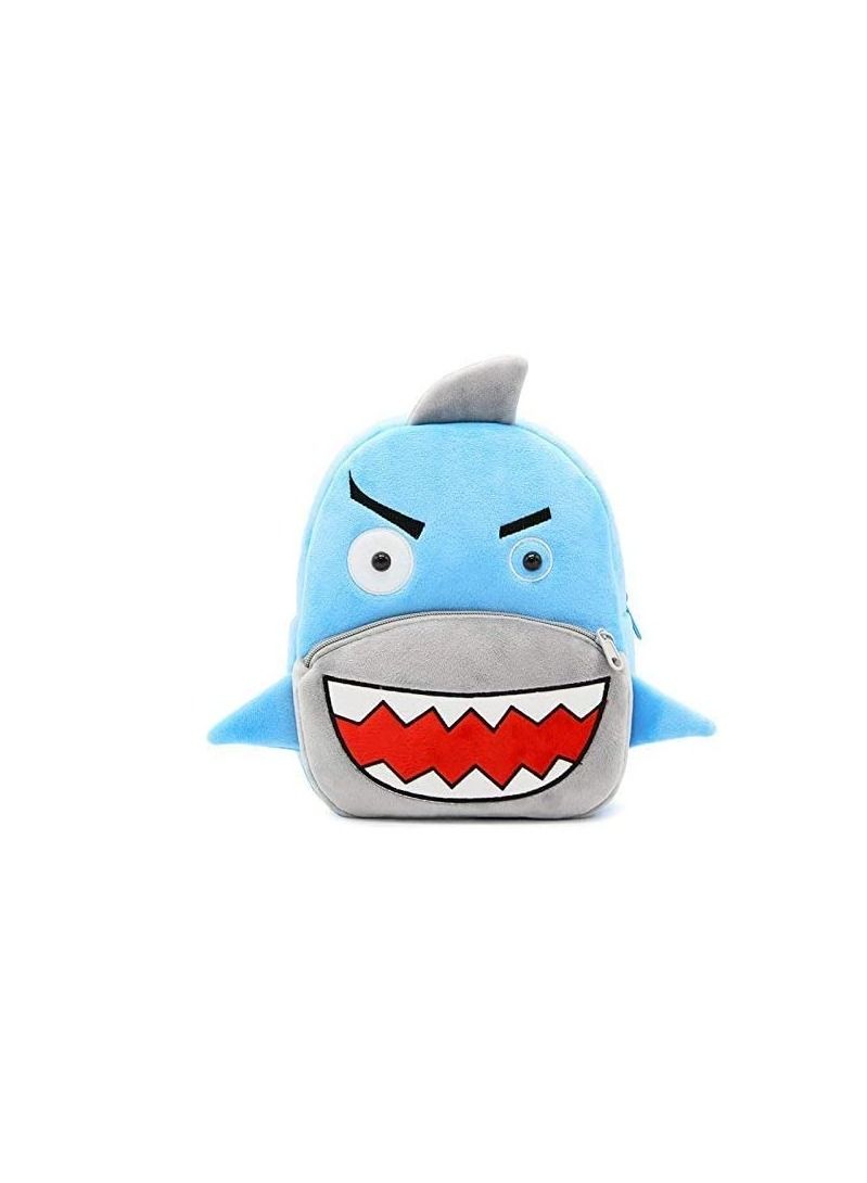 Soft Sky Shark , school bag ,Velvet Plush Bag for Kids.