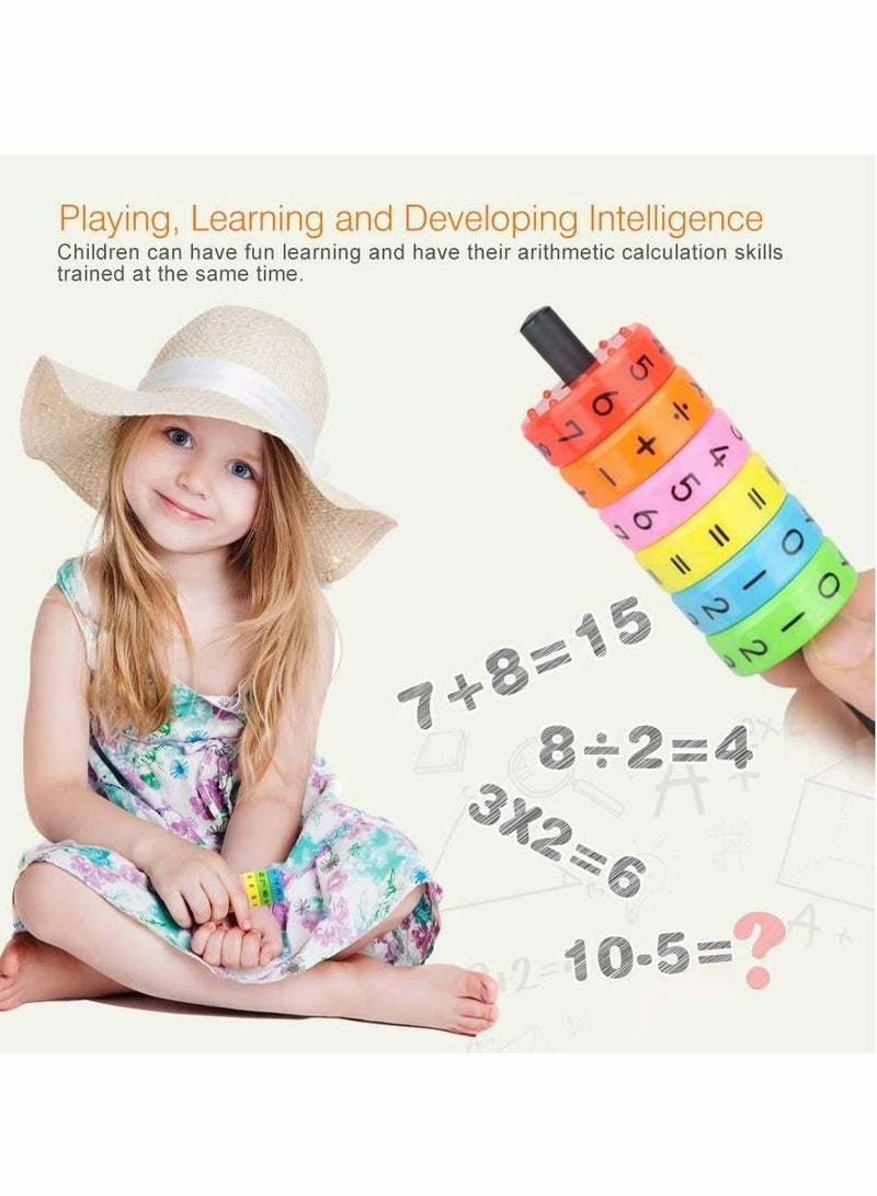 Arithmetic Cylindrical Toy Wooden Cubes Digital Cognition Kid Teaching Aids Math Educational Learning Toys Intelligence Brain Developing Cube