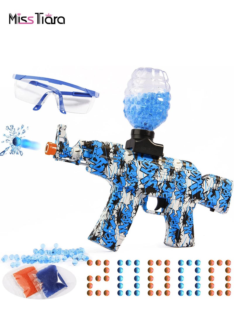 Electric with Gel Ball Blaster - AK-47, Splatter Ball Blaster with 20000+ Drops and Goggles, Outdoor Yard Event Shooter