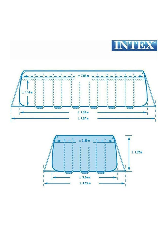 Prism Frame Rectangular  Swimming Pool 732x366x132cm 732x366x132cm