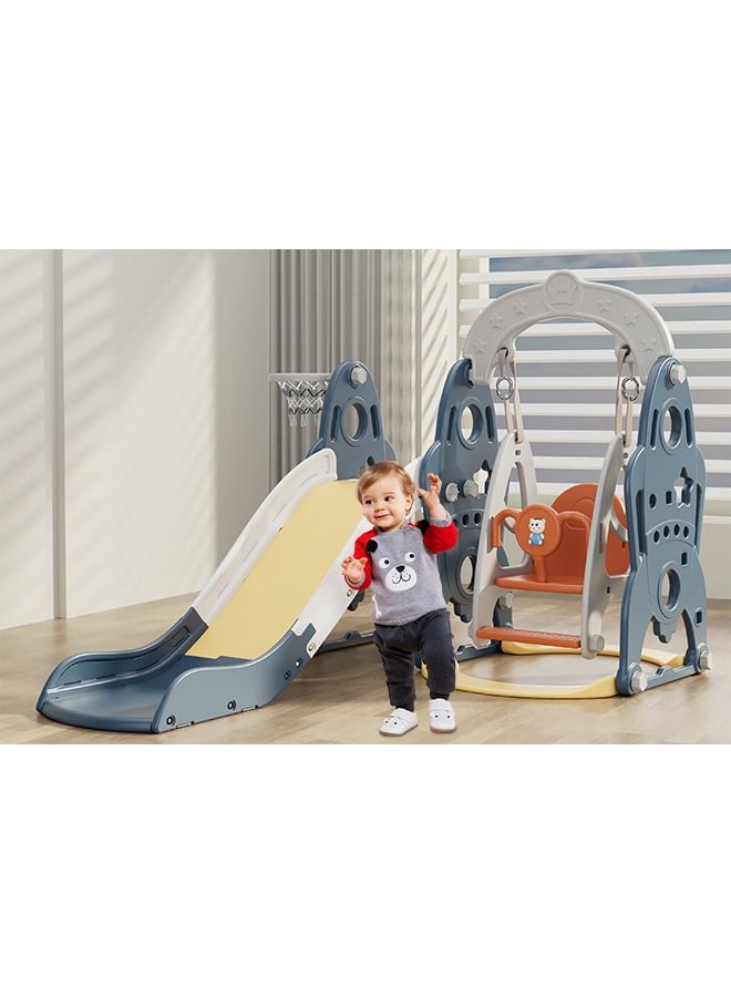 Combinational Kids Equipment Plastic Play Sets Indoor Toddler Slide And Swing