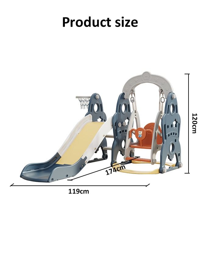 Combinational Kids Equipment Plastic Play Sets Indoor Toddler Slide And Swing