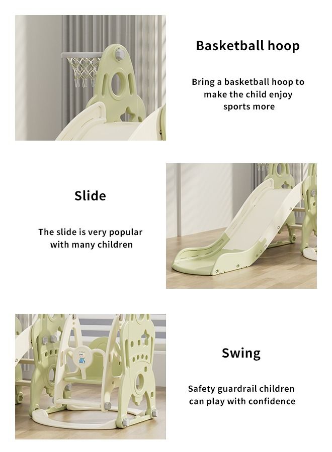 Multifunctional Toys Playground Kids Play Plastic Children Indoor Slide And Swing Set For Kindergarten