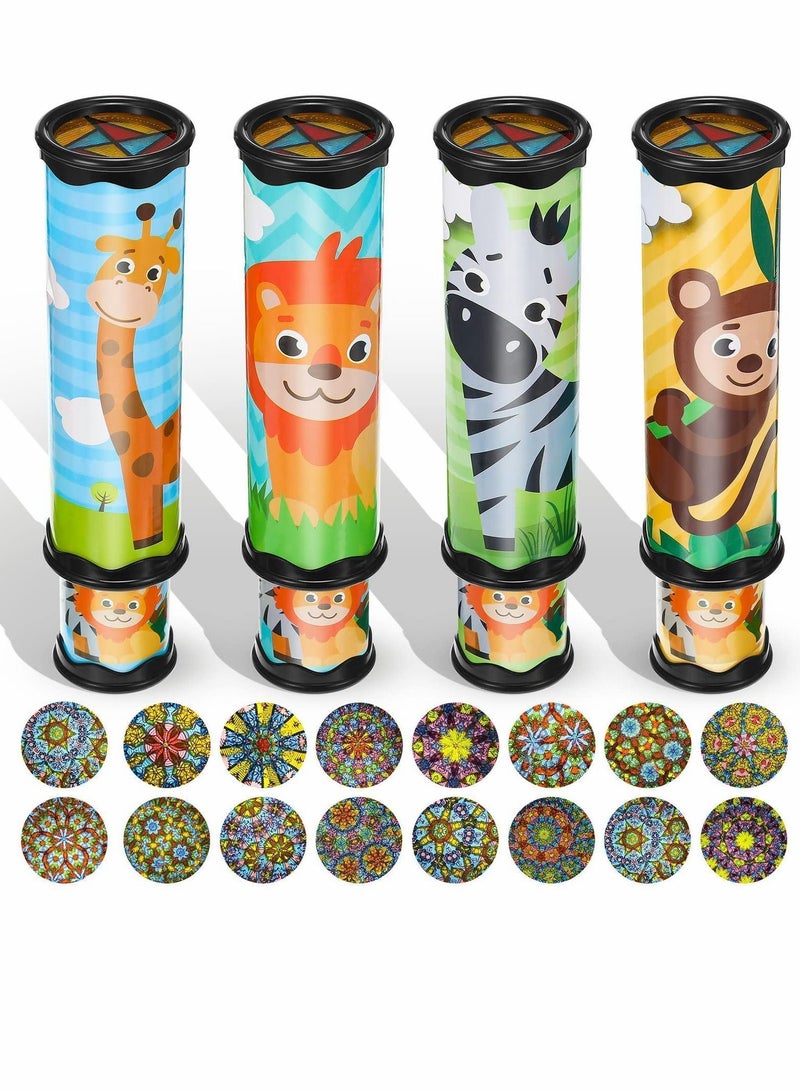 Kaleidoscope Educational Toys, the Inner Landscape of World Supports a Variety Patterns to Change Freely, Suitable for Children over 3 Years Old Party Supplies (4 Pieces)