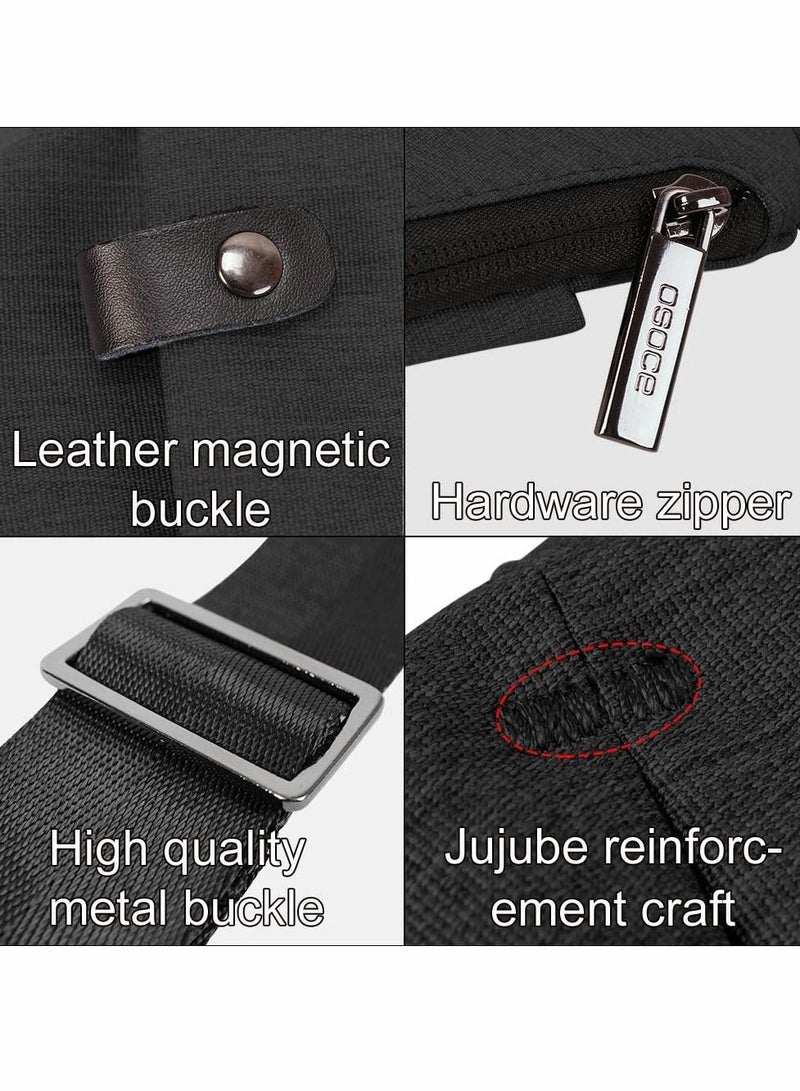 Sling Bag Chest Backpack Casual Daypack Black Shoulder Crossbody Lightweight Anti Theft Outdoor Sport Travel Hiking Bag for Men Women