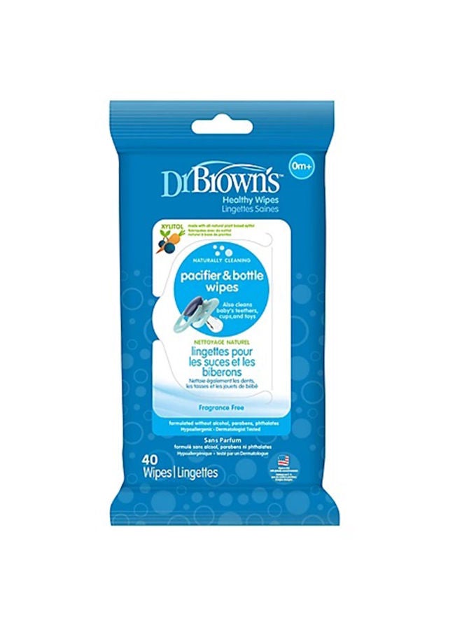 Pacifier And Bottle Wipes - 40 Count