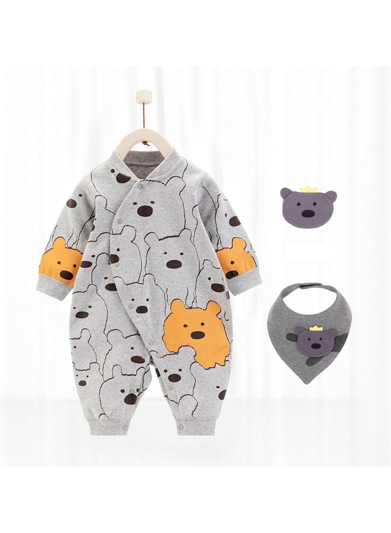 A Cute Jumpsuit For Babies And Toddlers With Bib