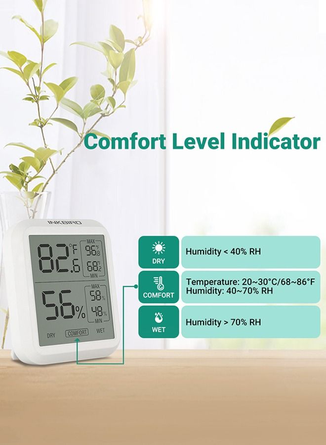 INKBIRD Digital Indoor Thermometer Hygrometer ITH-20 Room Temperature Humidity Monitor Thermo-Hygrometer Humidor Gauge For Home Reptile Succulent
