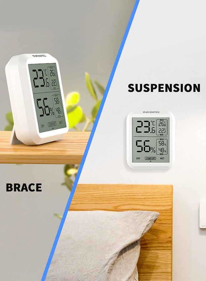 INKBIRD Digital Indoor Thermometer Hygrometer ITH-20 Room Temperature Humidity Monitor Thermo-Hygrometer Humidor Gauge For Home Reptile Succulent