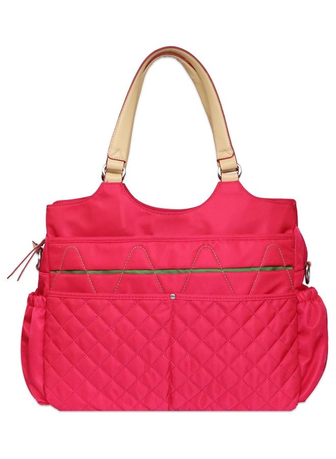 Fashion Diaper Bag With Multiple Pockets - Red