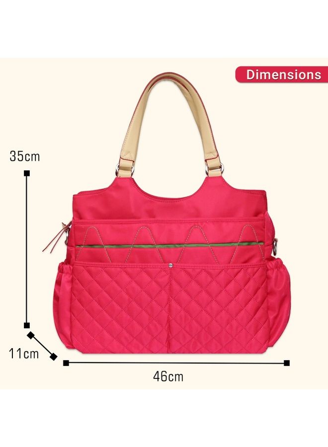 Fashion Diaper Bag With Multiple Pockets - Red