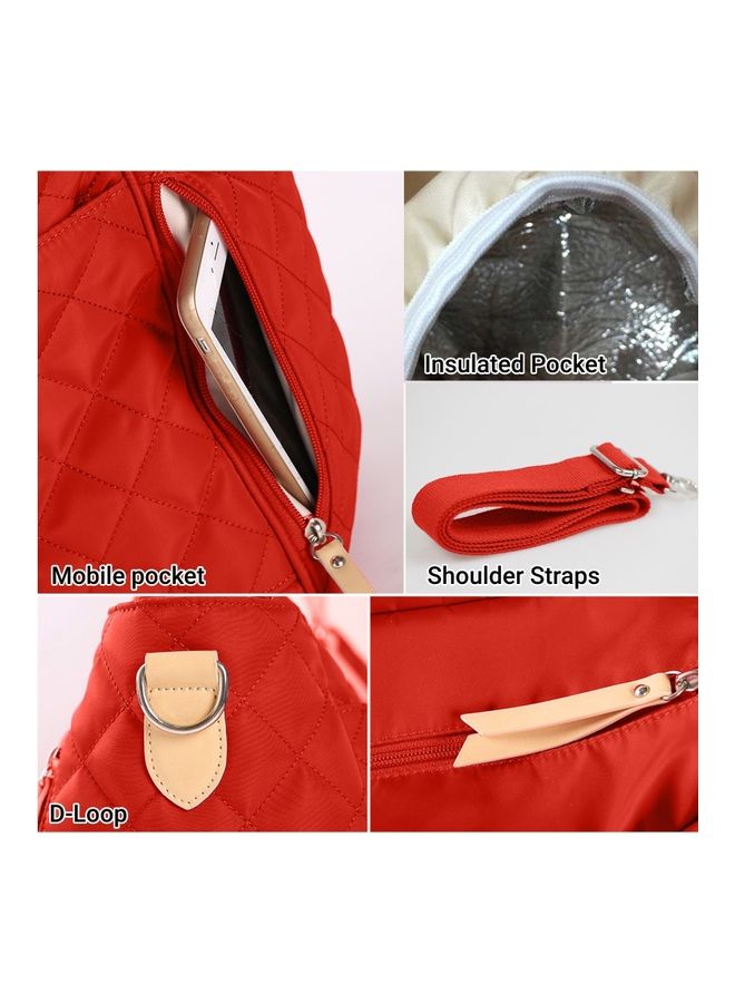 Styler Fashion diaper Bag With Multiple Pockets - Orange