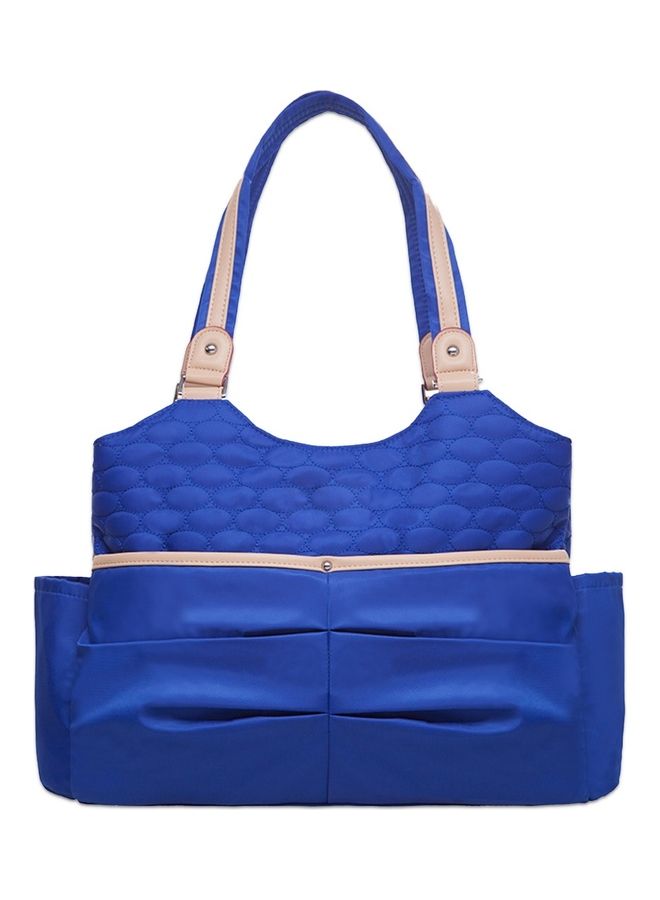 Fashion Diaper Tote Bag With Zipped Pocket - Blue