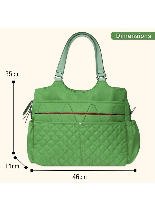 Fashion Diaper Bag With Multiple Pockets - Green