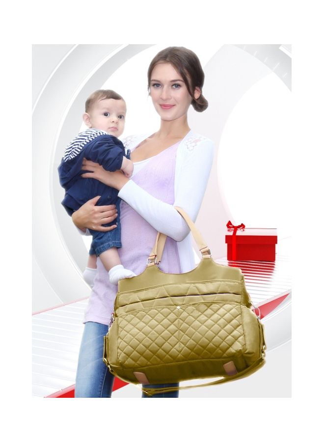 Fashion Diaper Bag With Multiple Pockets - Khaki