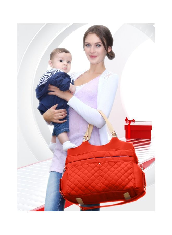 Fashion Diaper Bag With Multiple Pockets - Orange