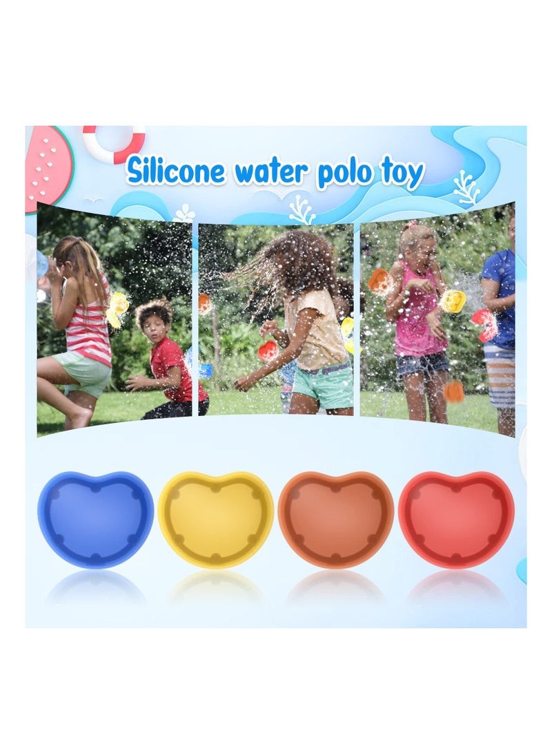 4 Pieces Self Sealing Water Balloons Pool Bomb Splash Ball Reusable Magnetic for Swimming Party Beach Kindergarten Events Family