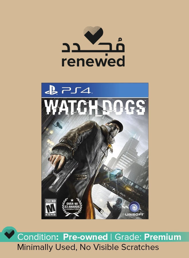 Renewed -  Watch Dogs Adventure Intel Version - Adventure - PlayStation 4 (PS4)