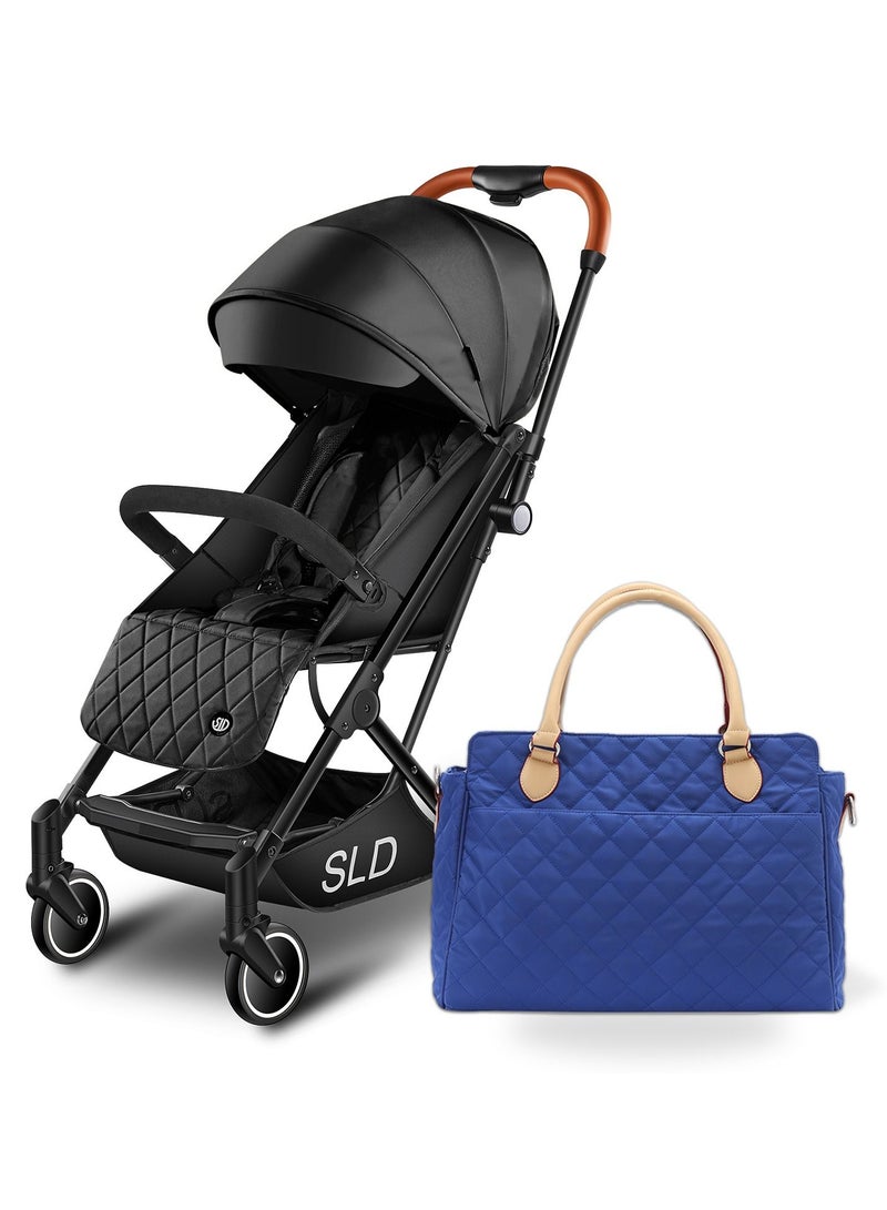 Travel Lite Stroller - Sld By With Sunveno Styler Fashion Diaper Bag - Black