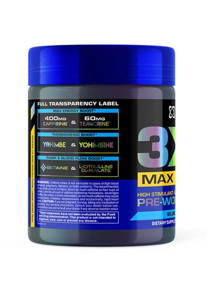 3Xt Max Energy Blue Raspberry 30 Servings
