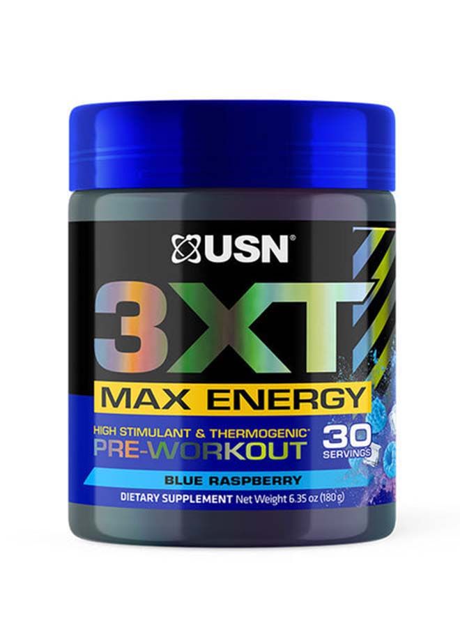 USN 3xt Max Energy Blue Raspberry 30 servings