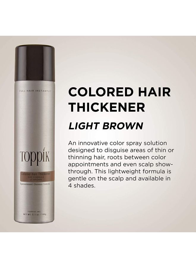 Colored Hair Thickener Dry Formula Light Brown 144grams