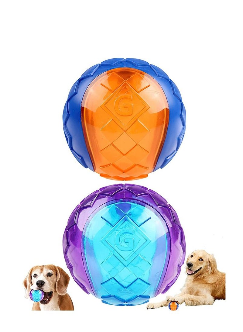 Dog Squeaky Ball Toy Strong Bounce Rubber Pet Chew Toy BPA and Phthalate Free Durable  Teeth Cleaning Floating Throwing Training for Medium Large Dogs Outdoor and Indoor