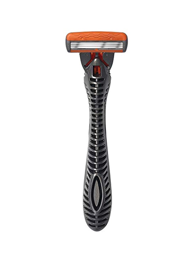 Comfort 3 Hybrid Razor With 12 Blades Grey/Orange