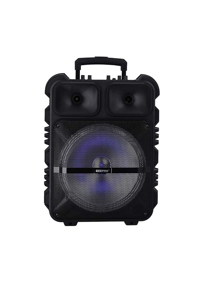Rechargeable Trolley Speaker With Mic -  Comfortable Handle Easy To Carry GMS11190 Black