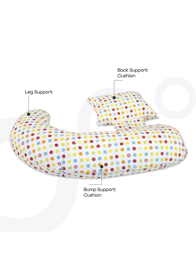 Multi-Position Comfortable Pregnancy Pillow Cotton Multicolour 57x46x14cm