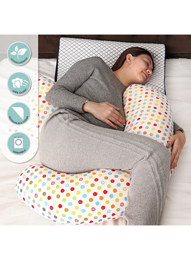 Multi-Position Comfortable Pregnancy Pillow Cotton Multicolour 57x46x14cm