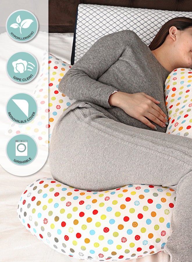 Multi-Position Comfortable Pregnancy Pillow Cotton Multicolour 57x46x14cm