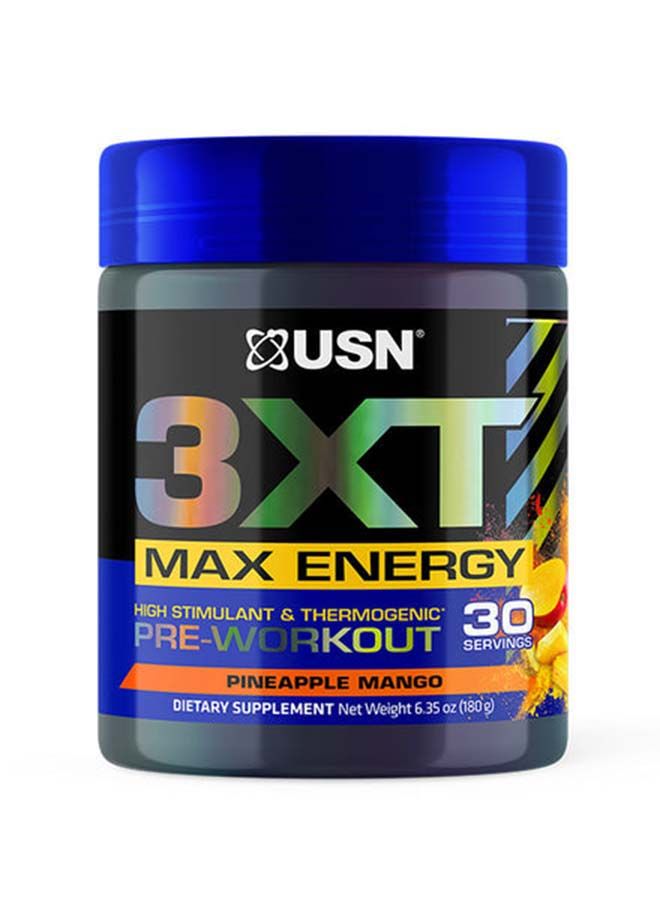 USN 3XT Max Energy Pre-Workout Pineapple Mango 30Servings