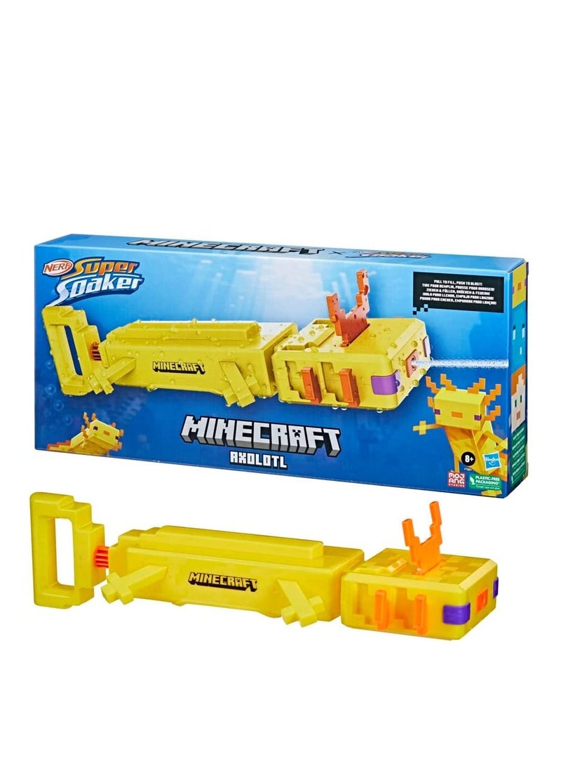 Super Soaker Minecraft Axolotl Water Gun