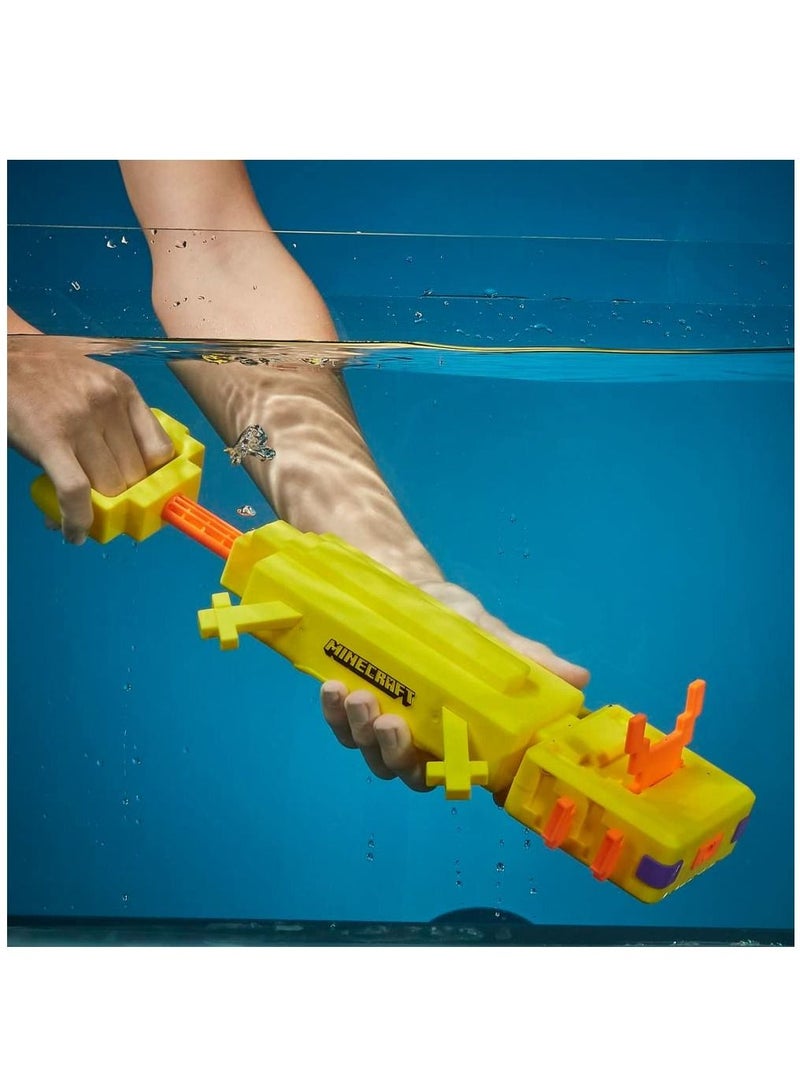 Super Soaker Minecraft Axolotl Water Gun